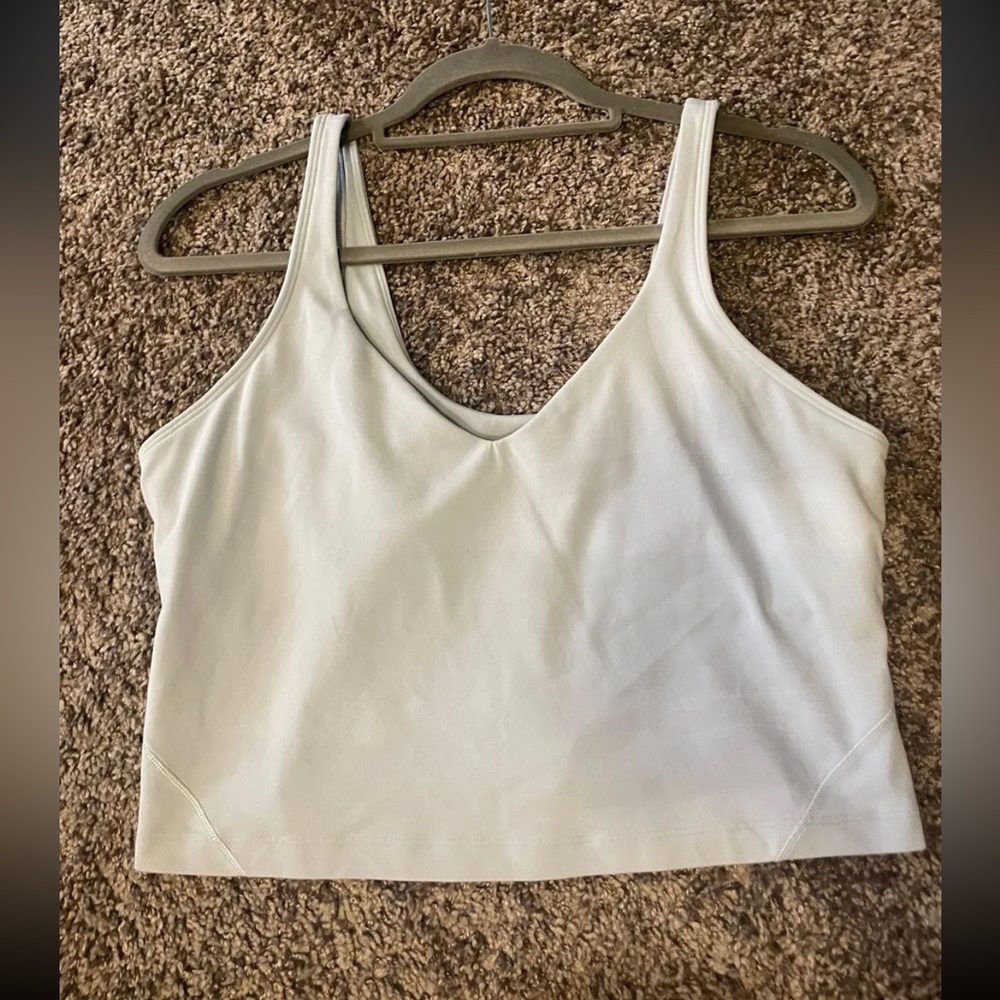 Lululemon Athletica Blue Fitted Crop Tank Top